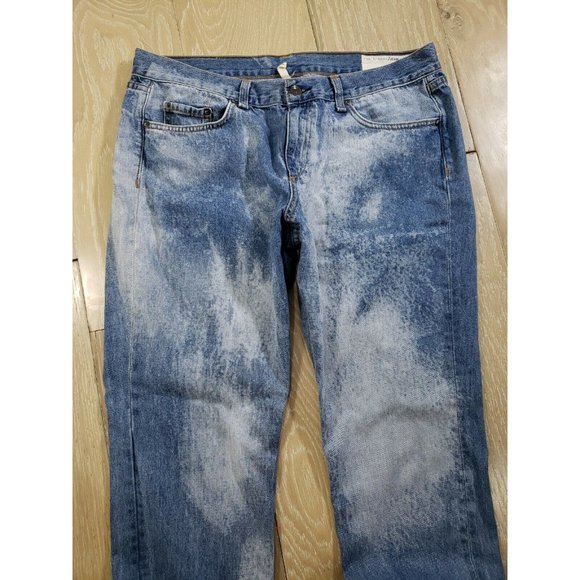 Rag & Bone / Jean Boyfriend Jeans Pants Denim 31 Acid Wash Distress Faded Spots - Picture 4 of 10